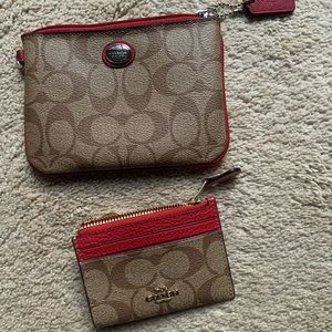Coach wristlet set